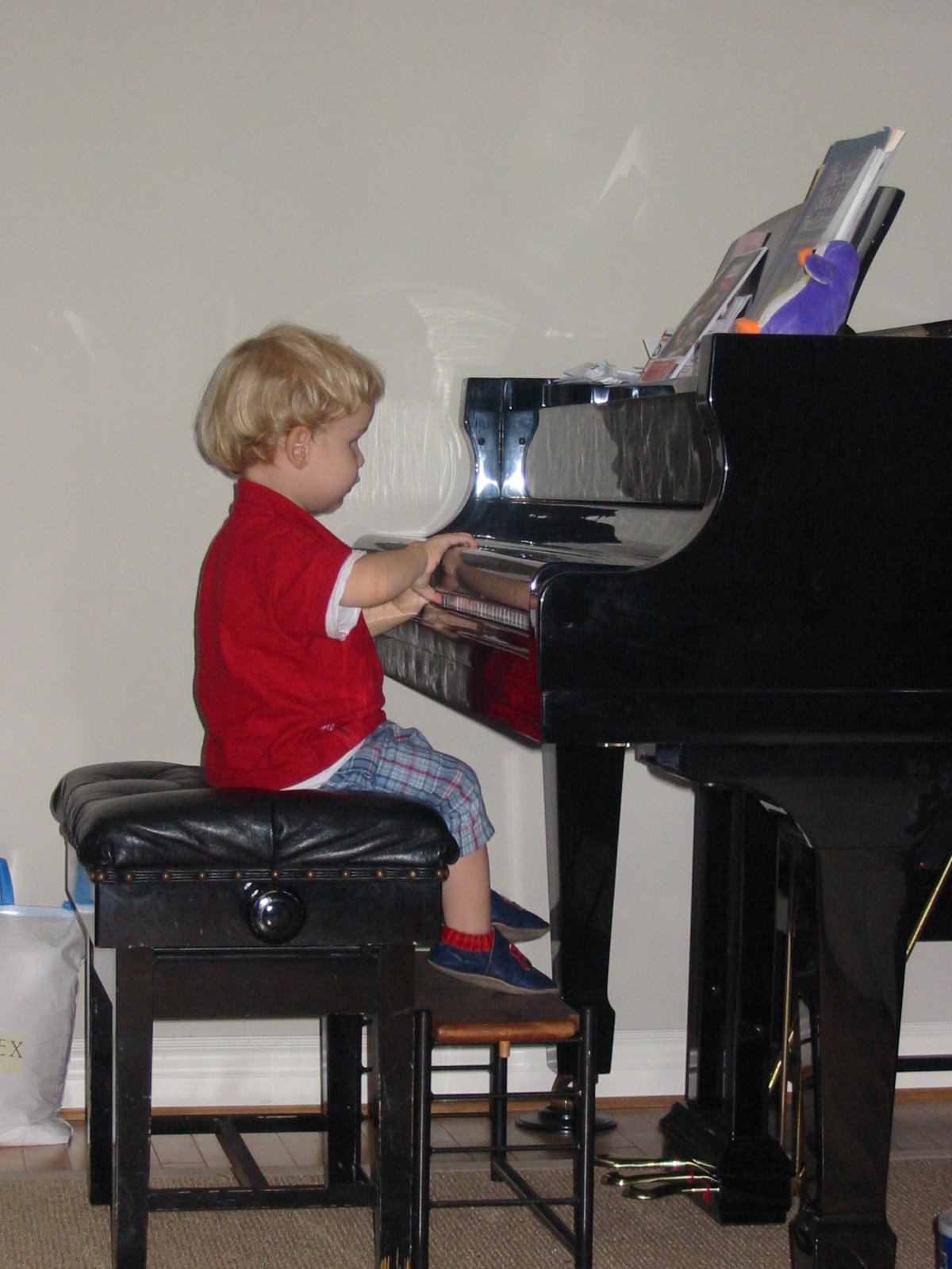Ethan age 3 at the piano