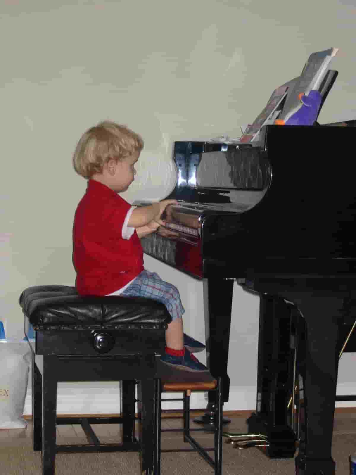 Ethan Age 3 At the Piano